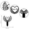 Personalized Angel Heart Metal Stake, Memorial Garden Decor, Outdoor Memorial Marker