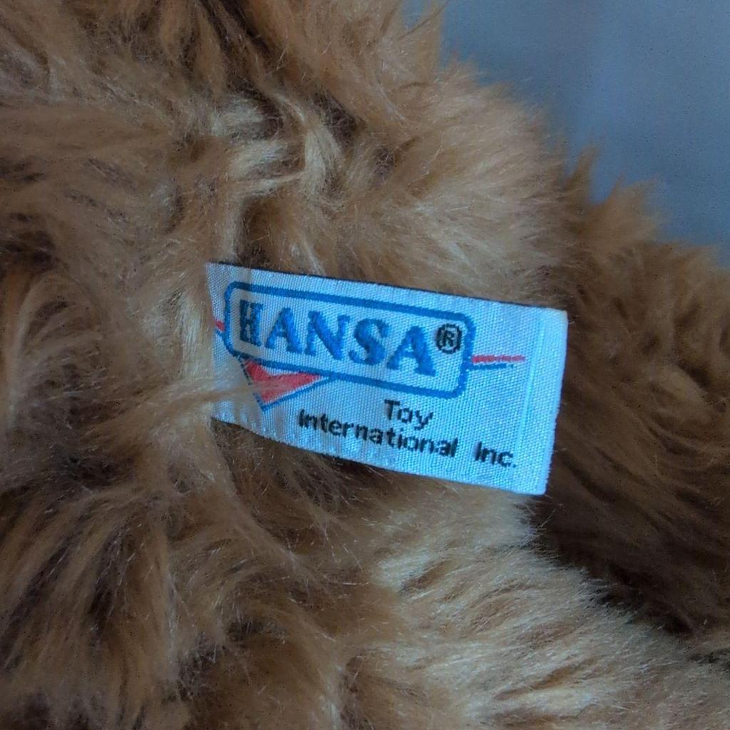 [USED] Hansa Brown Bear Plush Toy Teddy Bear