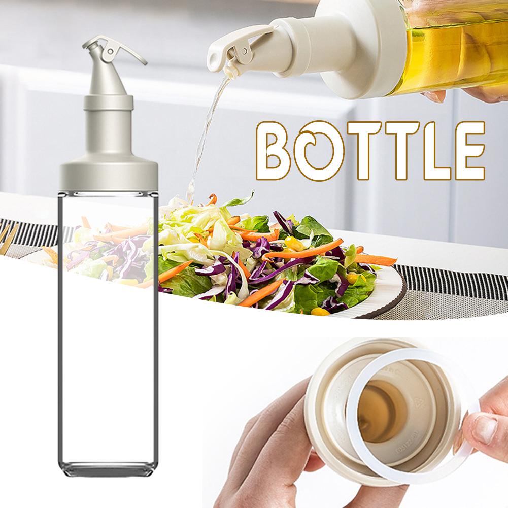 500ml Sealed Glass Oil Pot Multifunctional Condiment Dispenser Container For Oil Seasoning