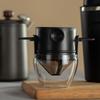 Caffettiera con filtro per caffè portatile pieghevole Caffettiera a goccia in acciaio inossidabile Porta tè Riutilizzabile senza carta per versare sopra il gocciolatore per caffè