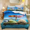 Printed Bedroom Bedding Set Duvet Cover Christmas Gifts Comforte Cartoon With Pillowcase Children's  Suitable and Adults