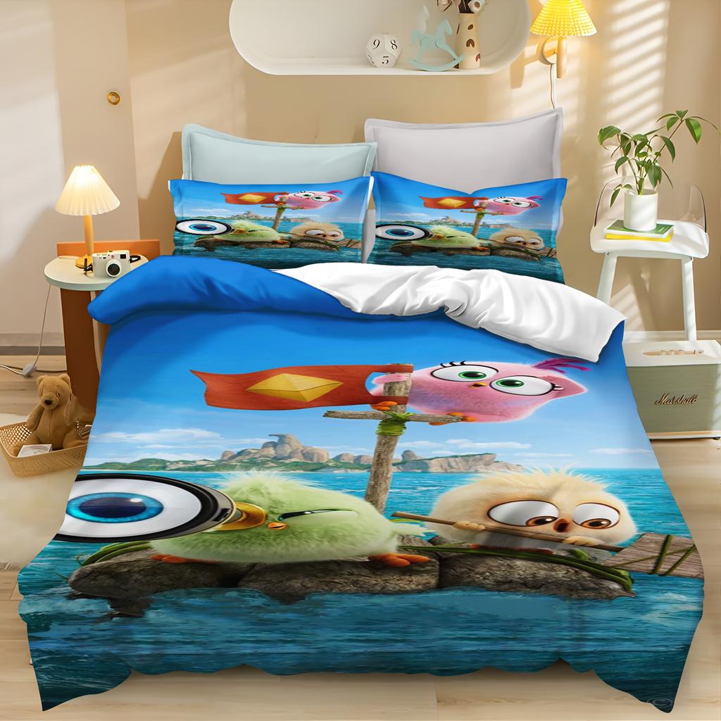 Printed Bedroom Bedding Set Duvet Cover Christmas Gifts Comforte Cartoon With Pillowcase Children's  Suitable and Adults