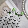 Tomoni Flexible Dark Style Nail Stickers - Modern French Bat Design Mixed Pack
