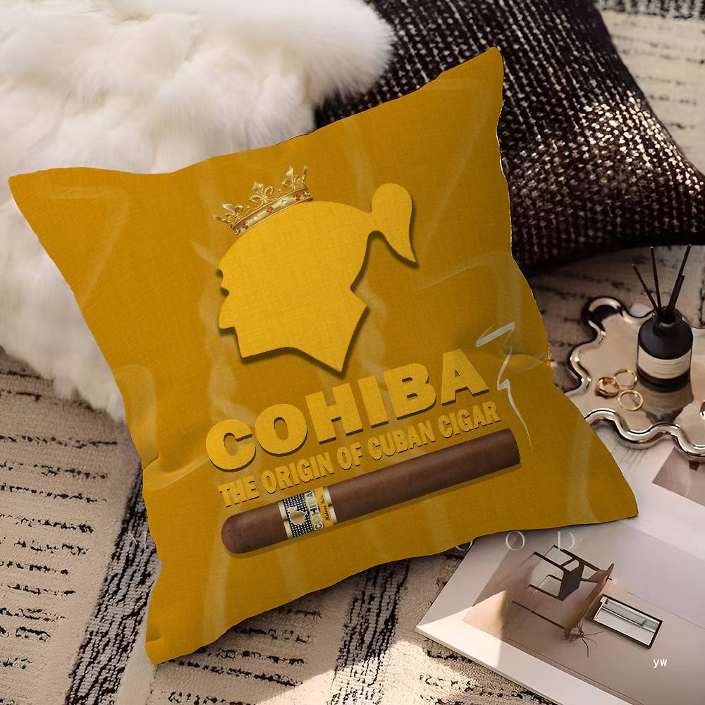 C-Cohibas Cigarette Cushion Cover Pillow Cover Decor Pillowcase Printed Cushion Case for Couch