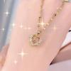 Japanischer und Koreanischer Stil Liebe Seele Dynamisch Ozean Herz Für Mädchen Schlüsselbein Kette, Anhänger Design, Legierung Kette