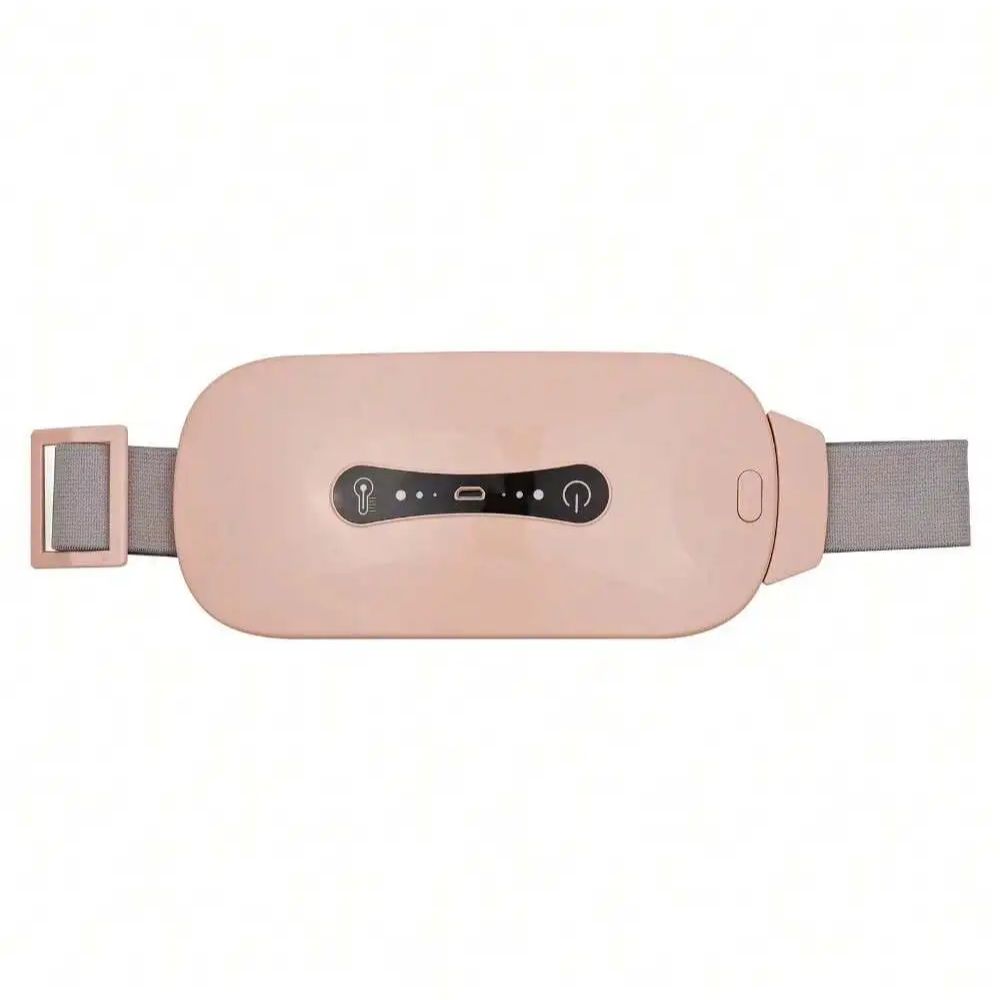 

Грелка для менструации, портативная, с USB-кабелем, беспроводная, с 3 уровнями нагрева и 3 режимами вибрационного массажа для снятия боли в спине и животе розовый