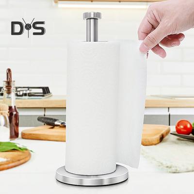 Porta Rotolo di Carta da Cucina da Banco con Base Ponderata Antiscivolo Resistente alla Ruggine e alla Corrosione Acciaio Inossidabile Porta Rotolo di Carta da Cucina