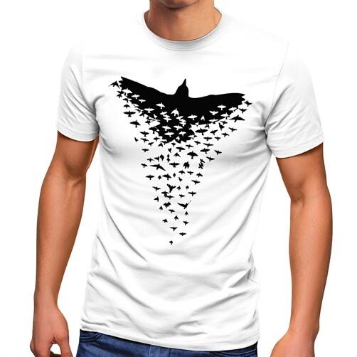 Men's T-Shirt Raven Bird Flock Animal Print Fashion Street Style Neverless®-