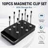 10/12/20PCS Flexible PCB Holder Magnetic Soldering Helping Hands with Alligator Clips & Storage Box for Electronics Repair DIY