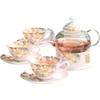 Szklany Zestaw do Herbaty Europejski Dom Gotowany Czajnik do Kwiatów Ceramiczny Czerwony Zestaw Filiżanek do Herbaty Pełny Zestaw Popołudniowy Zestaw do Herbaty Można Podgrzewać
