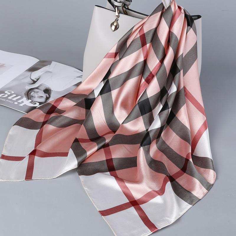 Women Silk Square Scarf Lady Bandana Head Wrap Shawl Satin Foulard Female Large Hijab Neckerchief Scarves Pashmina Headband