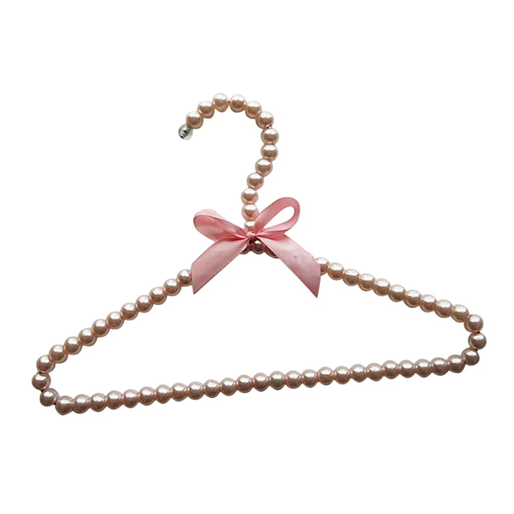 High Quality Beaded Coat Suit Jacket Hanger with Sturdy Non- Shoulder And , Pink