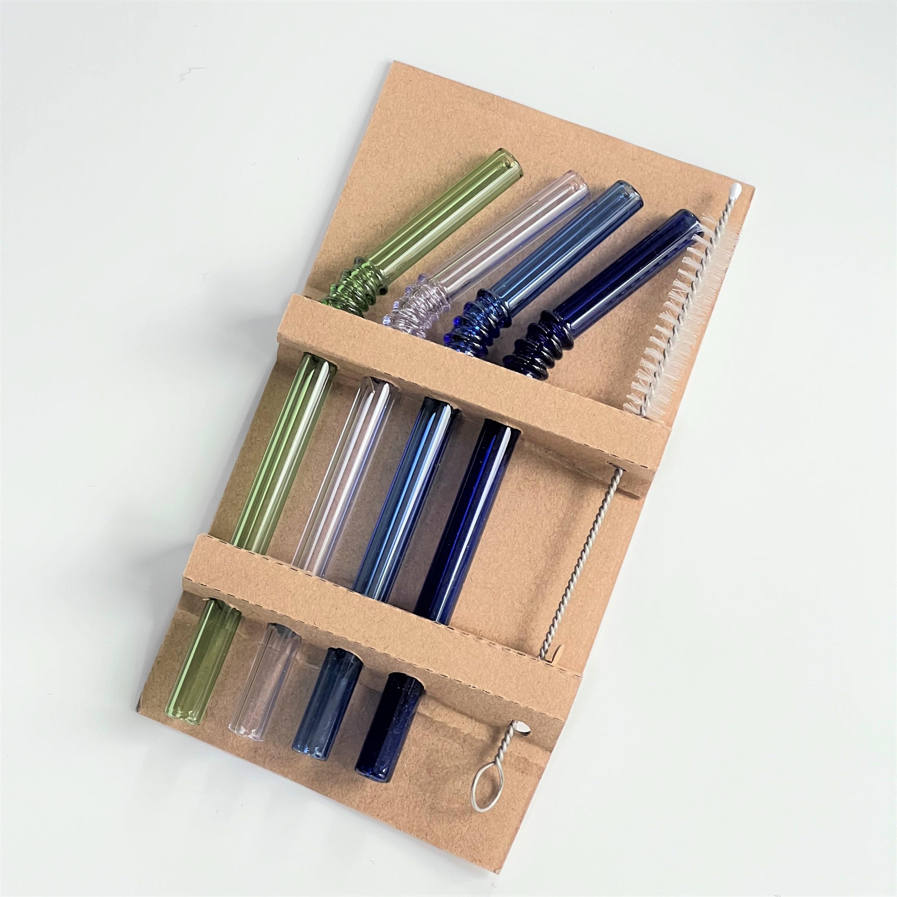 

4шт/комплект нефритового цвета стеклянные соломинки термостойкие для холодных напитков изогнутые соломинки многоразовые соломинки 150мм*8мм короткий стержень питьевая соломинка