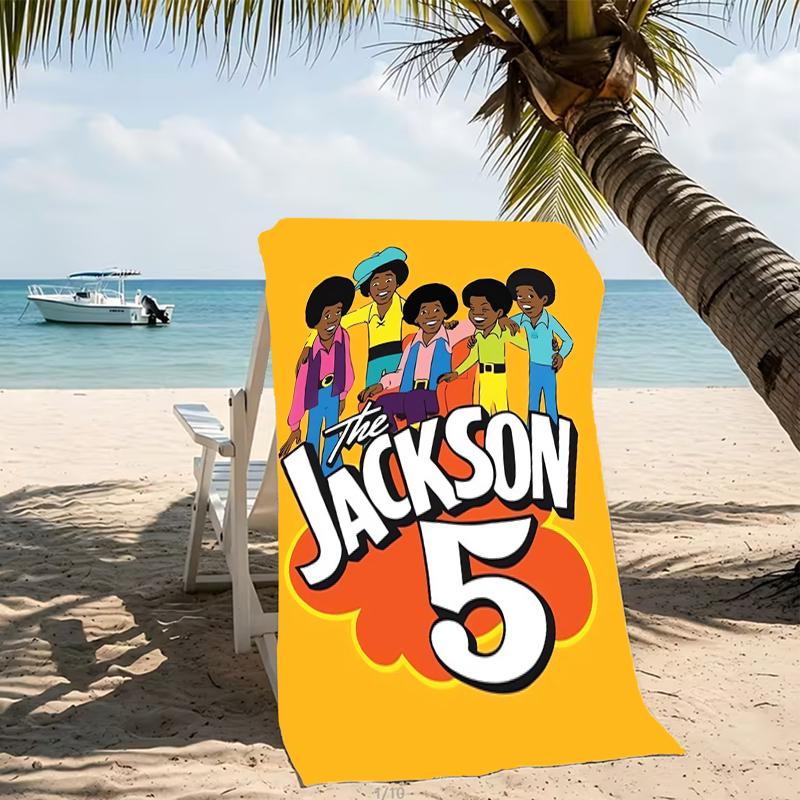Beach Towel with The Jackson Pattern - soft,absorbent,machine washable Lightweight&Modern,swimming,Travel Essentials
