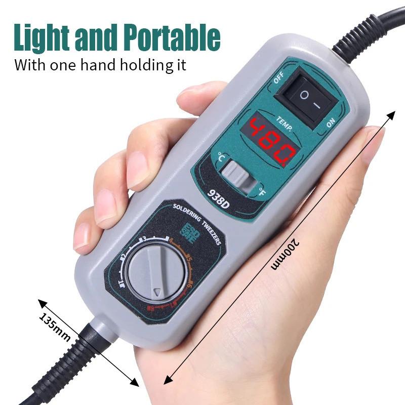 938D Portable Tweezers Soldering Station 120W Soldering Iron Station Chip Desoldering Tools Set SMD Welding Equipment