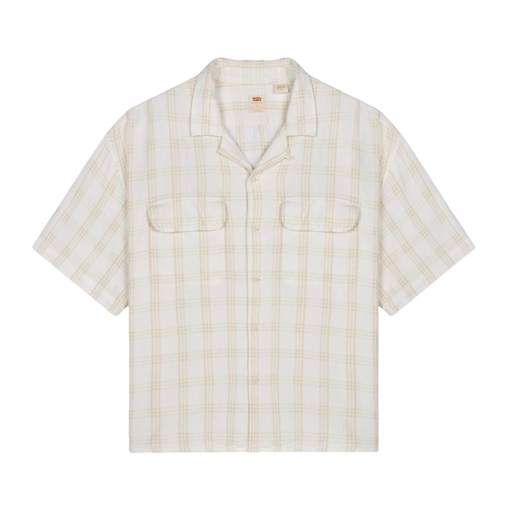 Levis Loose Comfortable Soft Breathable Checkered Short Sleeve Shirt Men shirts 008F6-0000