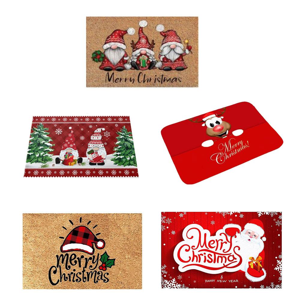 Miękka i wygodna wycieraczka Merry Christmas Gnome dla świątecznego akcentu Dekoracja świąteczna Wycieraczka pod drzwi