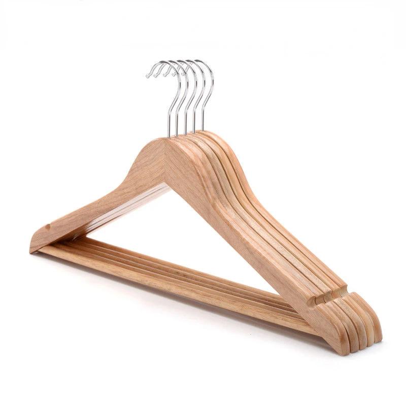 Useful Household Shops Clothing Hangers Wooden Lengthened Suit Coat Trousers Dress Organizer Tools Wardrobe Dryer Support Rack