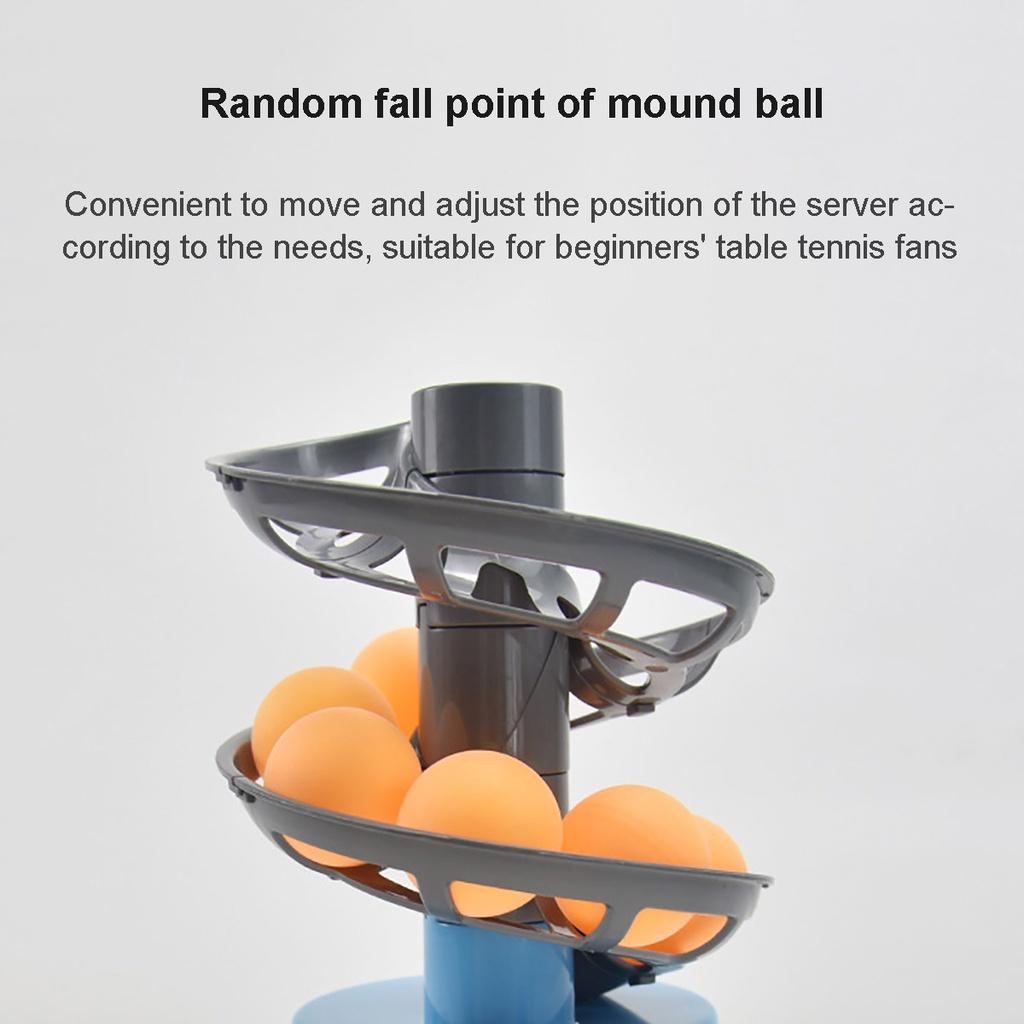 ABS Mini Table Tennis Robot Parent-child Student Sender Pitching Serve Machine Trainer Gift Racquet Sport Green / Blue 15x15x30.5cm