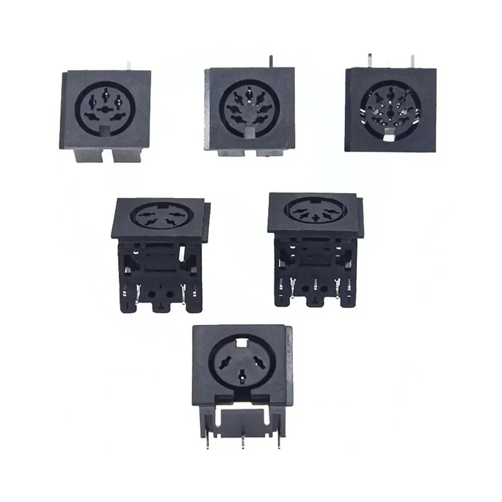 3 4 5 6 7 8 Pin DIN Female Socket Connector Mini 4P/5P/6P/7P/8P PCB Panel Mount Keyboard and Mouse Socket 3 4 5 6 7 8 Position