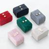 Caja de terciopelo retro para anillos, pendientes, anillos, aretes, mini caja multiusos para guardar anillos.