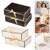 2Pcs Paper Gift Boxes with Lids Bridesmaid Box Elegant Proposal Gift Box  for Wedding Birthday Party