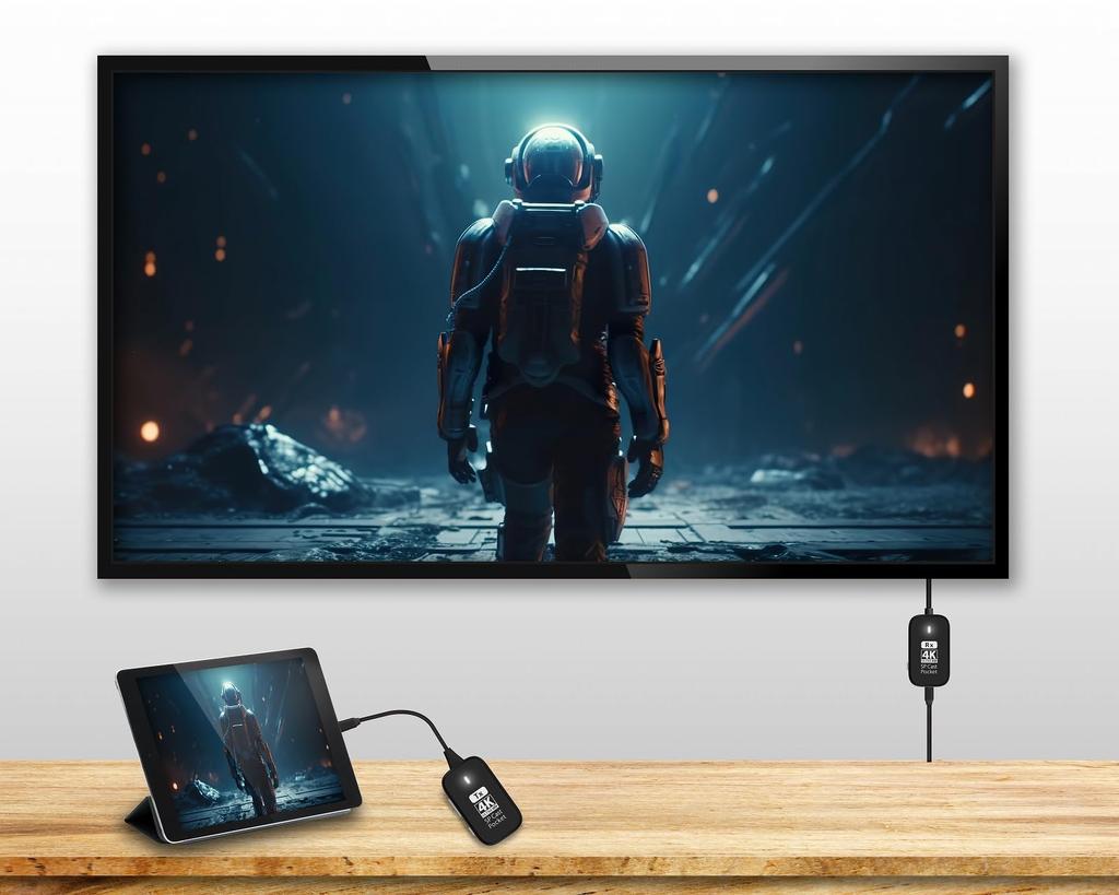 Princeton Wireless Presentation SimpleCastPocket 4K Compatible [Master Unit + Slave Unit] Wireless USB-C To HDMI Screen Mirroring/Expansion SPCASTPOCK
