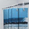 Ozeanwellen Duschvorhang Wasserdichtes Gewebe Badezimmer Dekoration Strandmotiv Druck Modernes Design Für Zuhause Wohnzimmer Oder Schlafzimmer (Blu