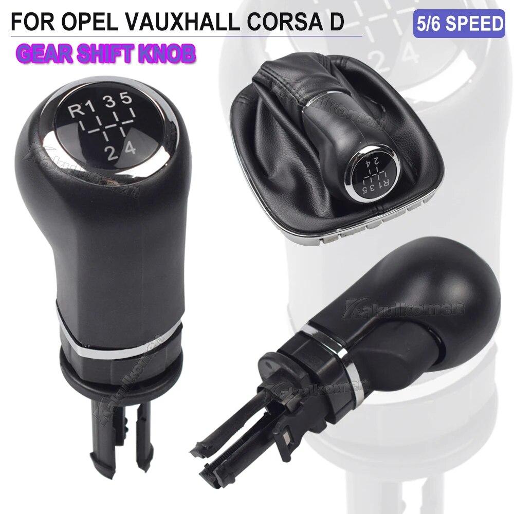 5 / 6 Speed Car Shift Gear Knob With Leather Boot For OPEL VAUXHALL CORSA D 2006 2007 2008 2009 2010 2011 2012 2013 2014