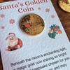 Santa Gold Coins Christmas Eve Boxes, with Message Card, Christmas Commemorative Coins New Year, Santa Claus Souvenir Coin