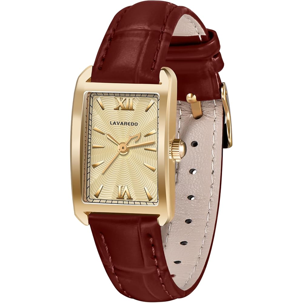 ShunkanSai Women s Analog Quartz Watch Square Waterproof Leather Strap Casual Fashion Timepiece