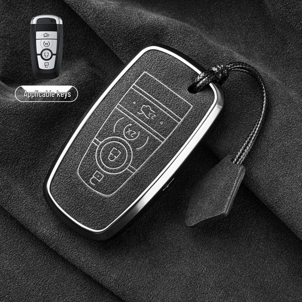 Premium Sheepskin Key Cover for Ford Explorer ST, Edge L, Mondeo EVOS