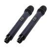 Wireless Microphone Karaoke Mic Dual Handheld Dynamic System with Rechargeable Receiver for Party Church Meeting