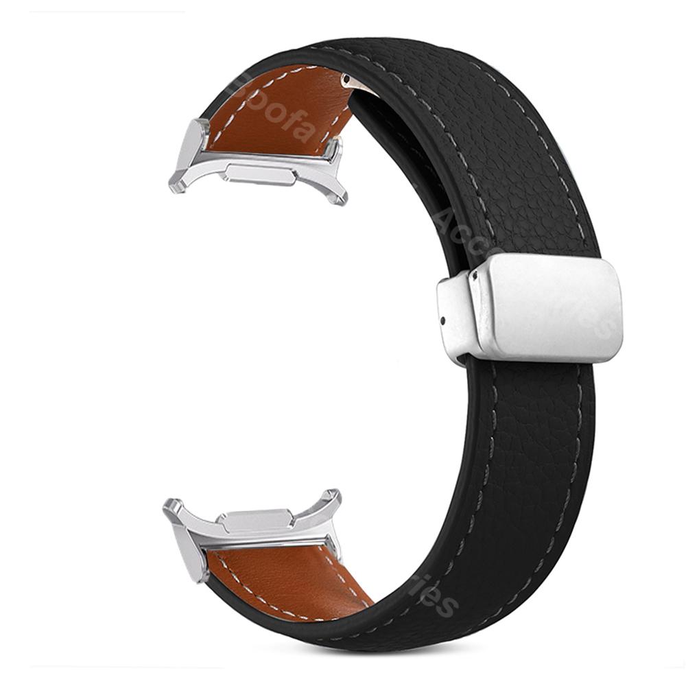 No Gaps Magnetic Strap For Samsung Galaxy Watch Ultra 47mm 2025 Metal Leather Band For Galaxy Watch 47 ULTRA 7 Curved End Correa