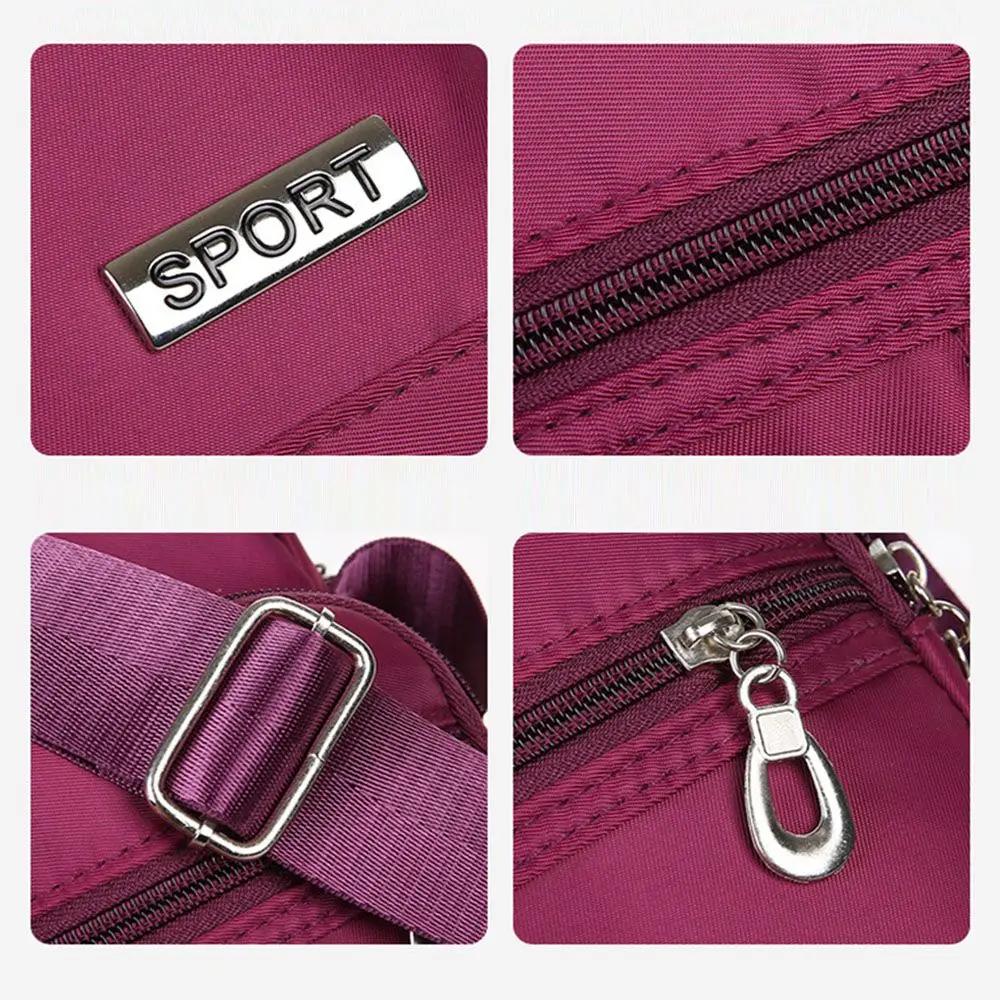 Borsa a tracolla da donna in nylon ad alta capacità con tasche multiple, borsa a tracolla, borsa a messaggero, borse a mano con patta in Oxford