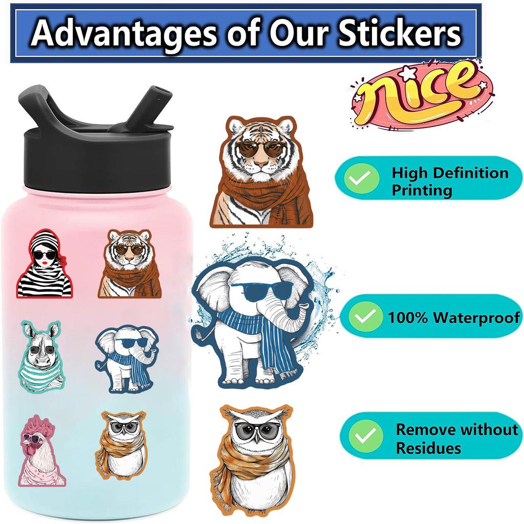50 Colorful Creative Illustrations Graffiti Stickers Personalized Decoration Guitar Laptop Suitcase DIY Waterproof Stickers