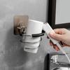 Wall Mounted Hair Dryer Holder Spiral Bathroom Storage Rack Wall Shelf Blower Hanger  Organizer