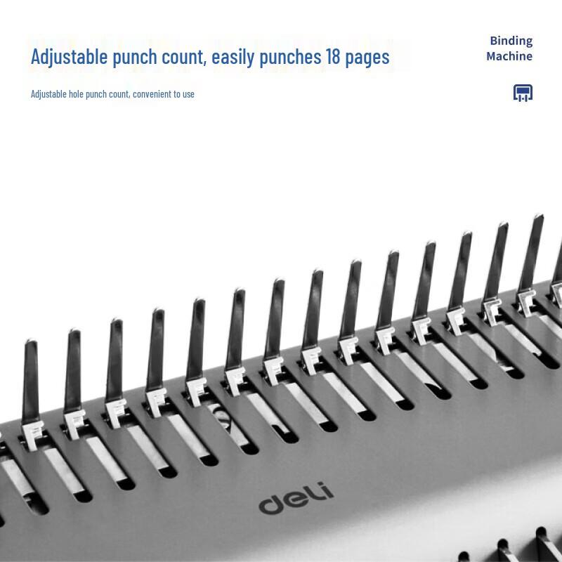 Deli 3873 Manual 21-Hole Binding Machine CN plug (adapter included)