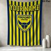 Custom Name Oxford FC Wall Tapestry Aesthetic Wall Hanging Printed Fabric Blanket Decorative Tapestries for Bedroom Living Room Home Decor