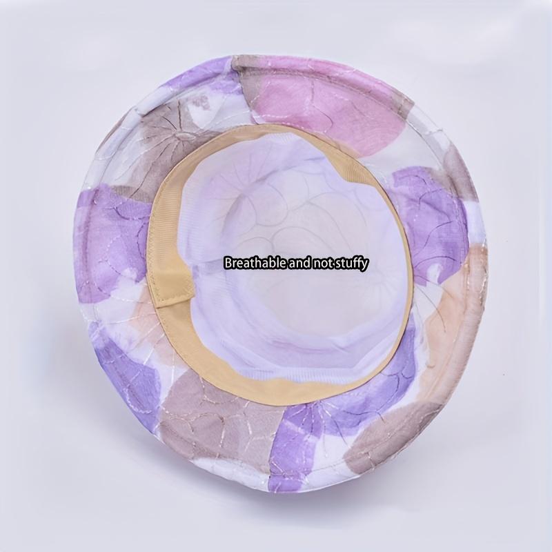 Pălărie elegantă din dantelă florală pentru femei Protecție solară perfectă pentru doamnele mature Ieșiri de primăvară până toamnă și îmbrăcăminte pe plajă