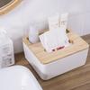 Modern Tissue Box with Wooden Cover Home Office Decoration Tissue Case Minimalist Style Paper Rack Napkin Tissue Holder