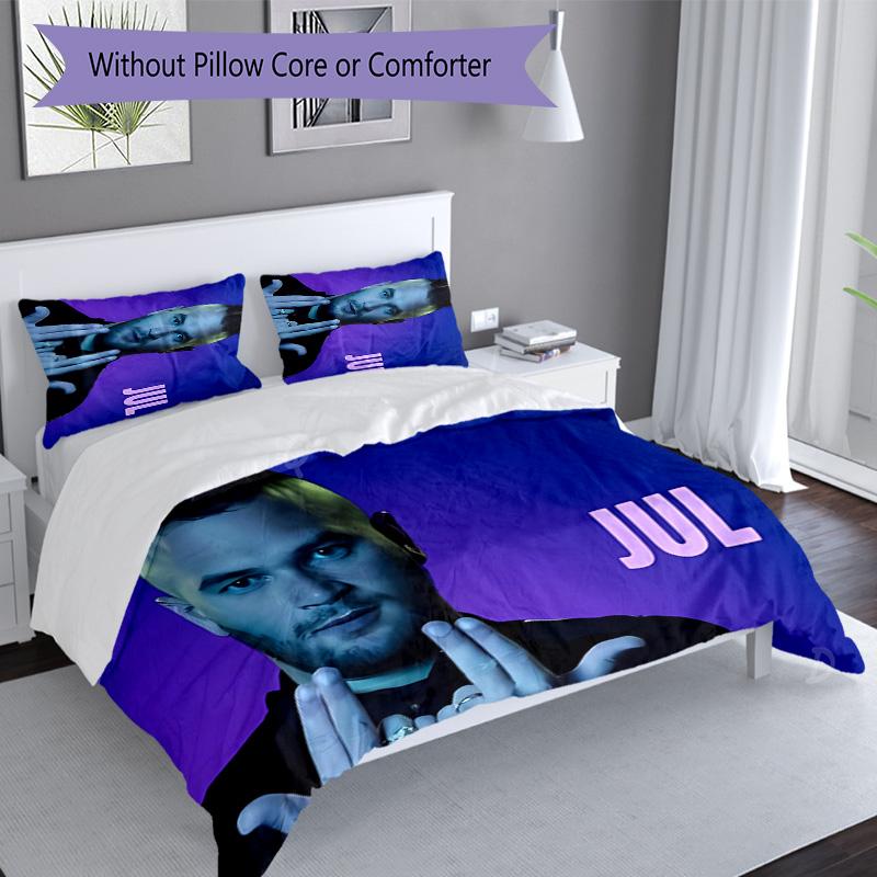 3pcs Jul  rapper pattern bedding set duvet cover set includes duvet cover &pillowcases, perfect all season bedroom decoration & gift
