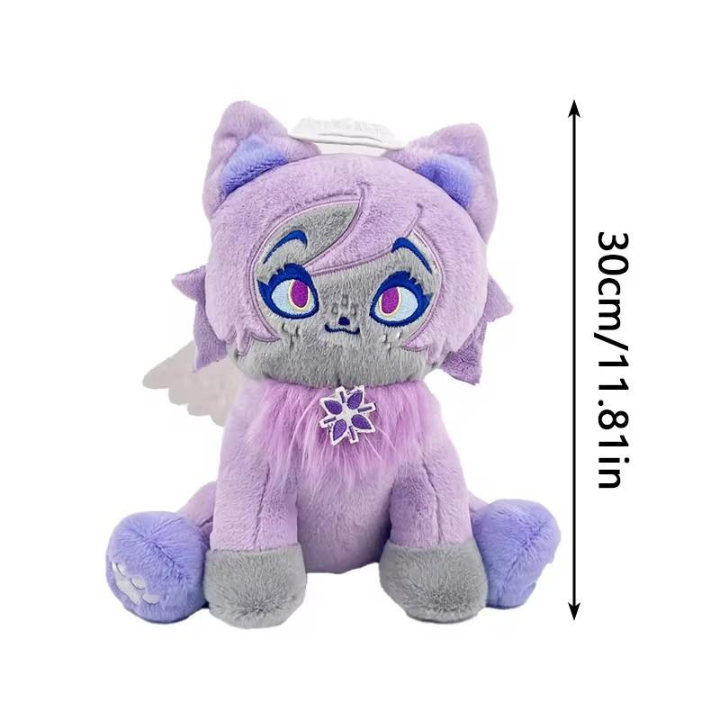 Peluche Chat Chaud Drôle Angel Dust Alastor TV Fans Collection Cadeau Mignon Coton Rembourré Poupée en Peluche Enfants pour Cadeau d'Anniversaire