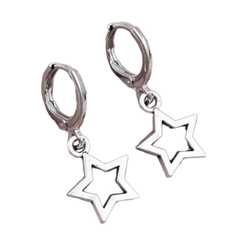 Women's Irregular Star Earring Pentagram Pendant Ear Rings Jewelry Five Pointed Star Earrings Stylish Party Accessories