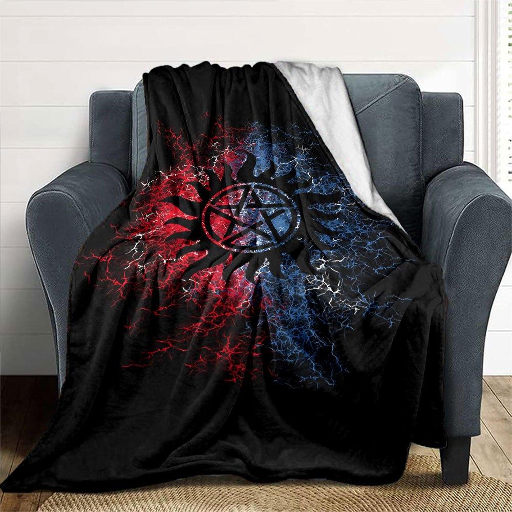 1pc Supernatural 6 Blanket Soft Warm Throw for Home, Office, Travel All Season Cozy Bedding Gift, Office Cozy AccessoryB