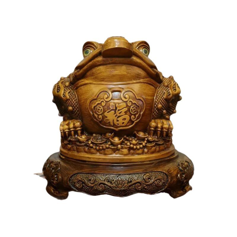 Golden Seven-Star Toad Figurine: Wealth Attraction Decor for Office or Housewarming Gift