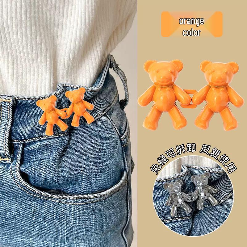 Adjustable Waist Button for Jeans: Bear Pants Tightening Pin