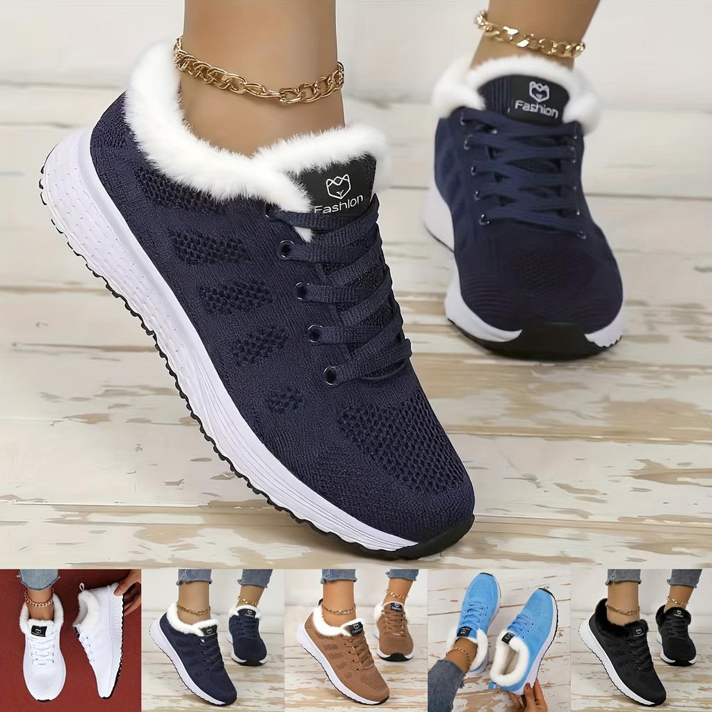 Women Thickened Insulated Snow Boots Lightweight Plus Size Breathable Casual Sports Winter Shoes
