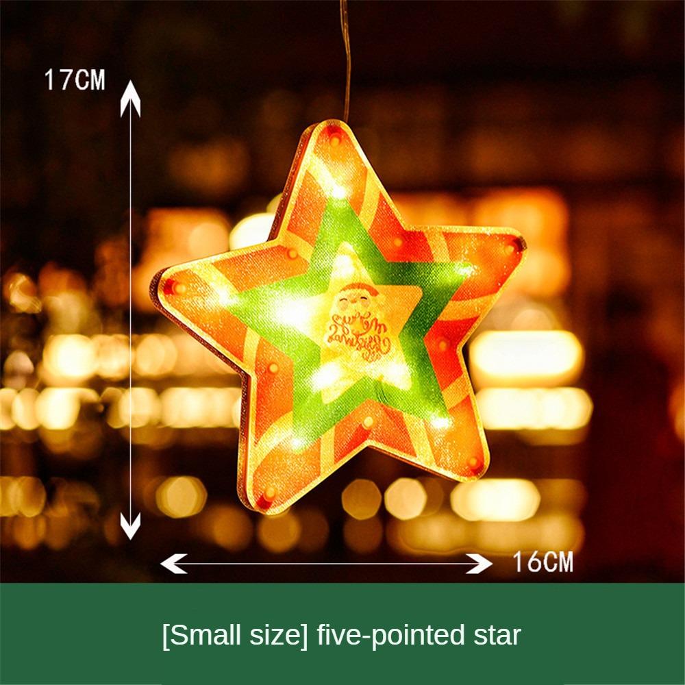 1Pcs Christmas Lamp Window Hanging Lamp Christmas Decorative Lamp Shop Window Room Decoration LED Sucker Light Small Colored Lamp