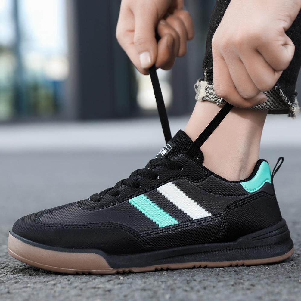 Men's shoes spring new sports shoes leather surface trend fashion board shoes versatile casual shoes white shoes Forrest Gump shoes